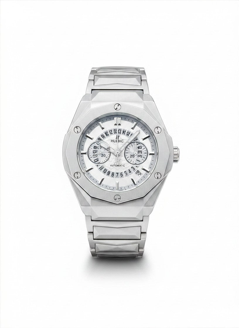 Diamond Cut Chain Watch replica white