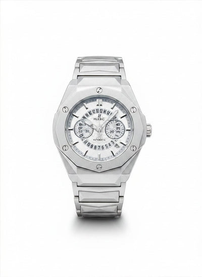 Diamond Cut Chain Watch replica white