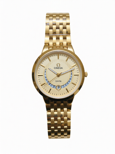 Golden Men's Watch with Stainless Steel Band 6cm